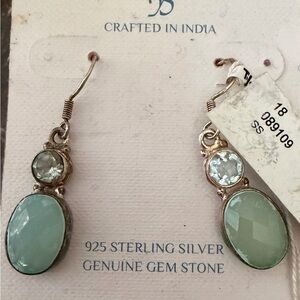 Elegant Sterling Silver Gemstone Earrings
